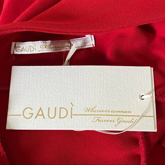 Gaudi' Red Ruffle Mini Dress - Picture 11 of 14